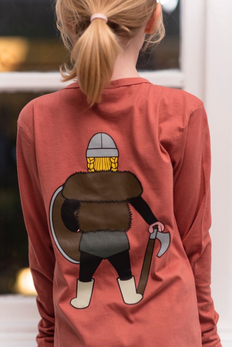 Bluse til børn med viking