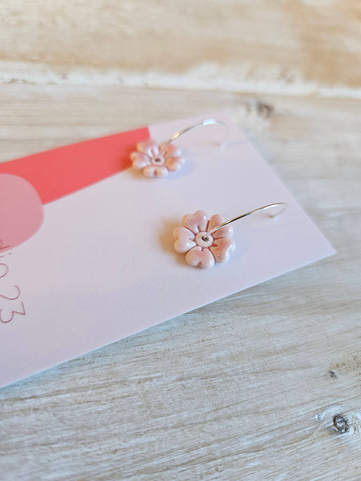 Drop Flower Earring Pair: Lilac