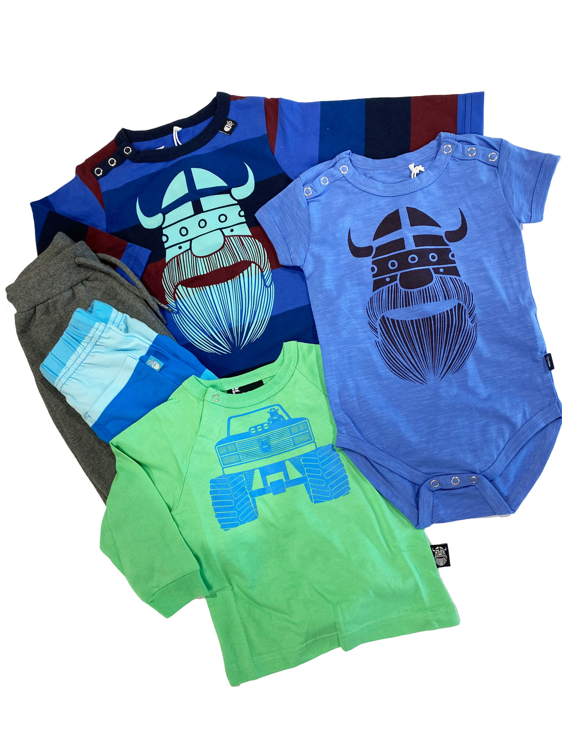 LYKKEPOSE - Babytøj Dreng 5 dele