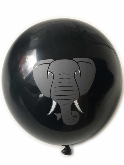 Balloons - 10 Stk Black ELEPHANT