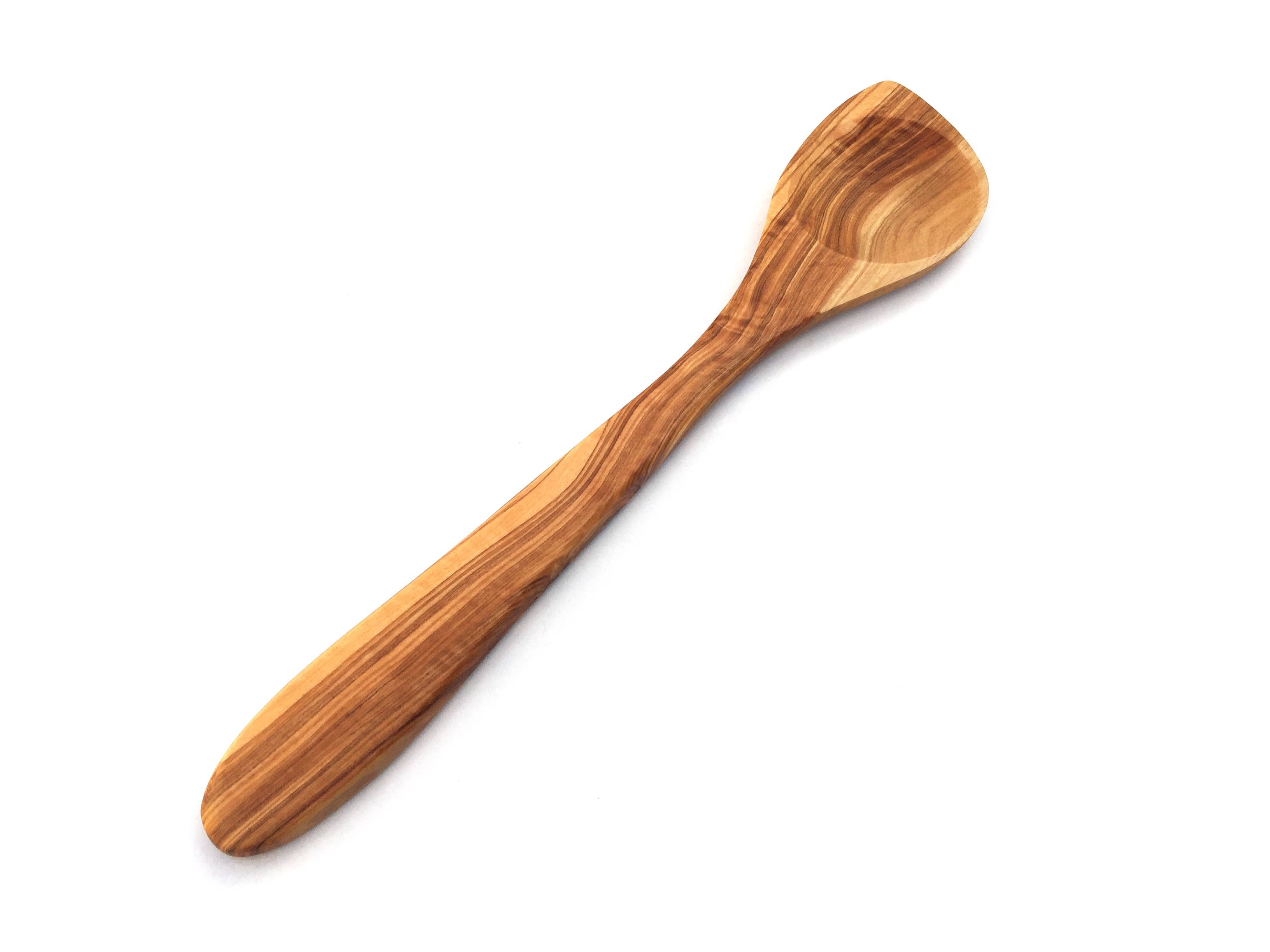 Håndlavet spids grydeske i oliventræ