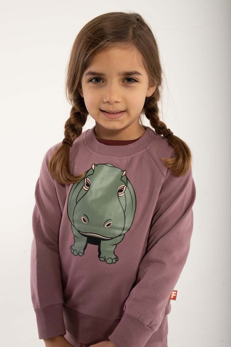 Sweater til Børn med Flodhest