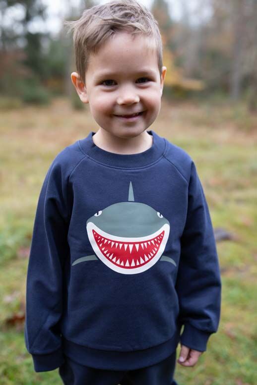 Sweater med haj til børn