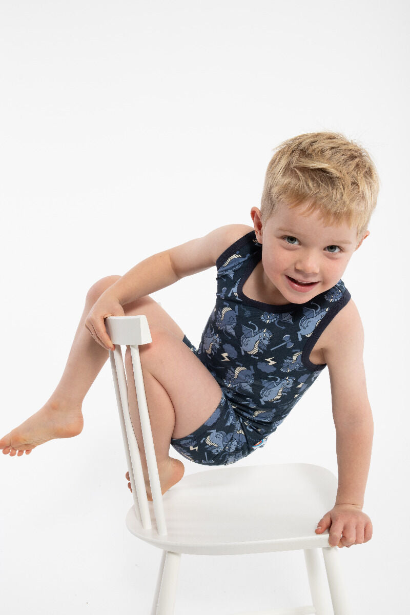 BIFROST - Marsvin Underwear Blue Tone DRAGONS