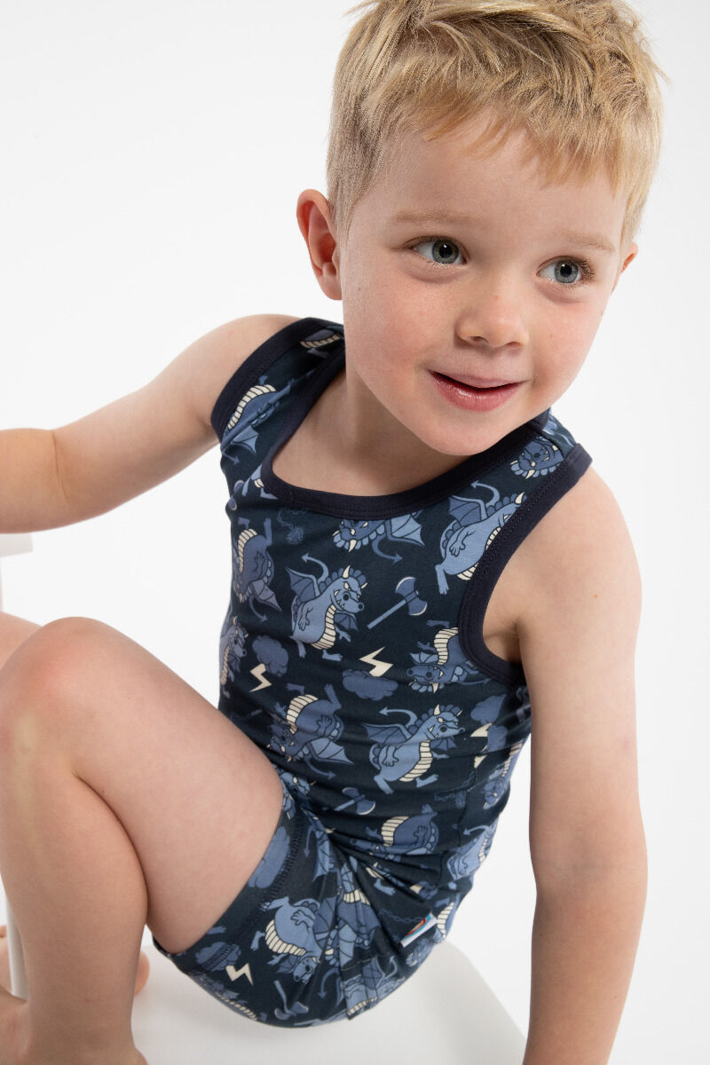 BIFROST - Marsvin Underwear Blue Tone DRAGONS