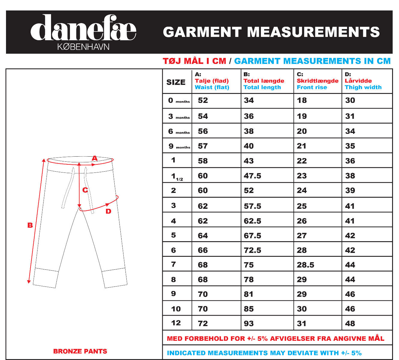 Danebronze pants Jr Old Rose