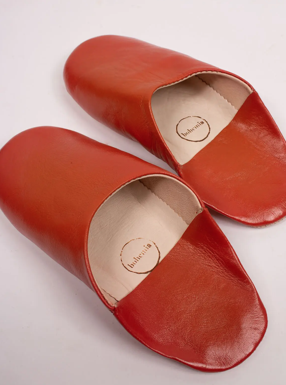 Marokkanske Babouche Tøfler Burnt Orange