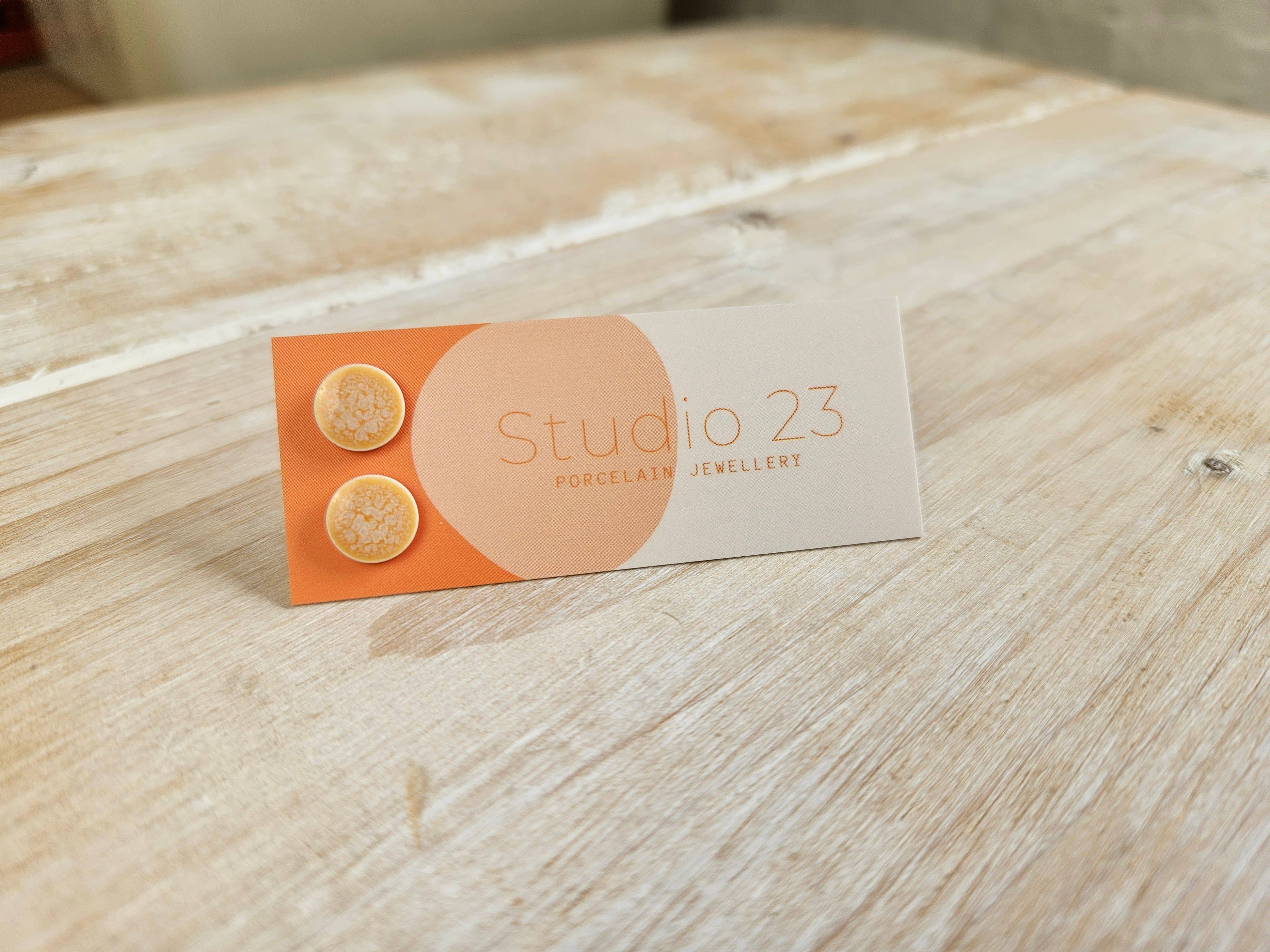 Studio 23 Circle Stud Earring Pair Orange