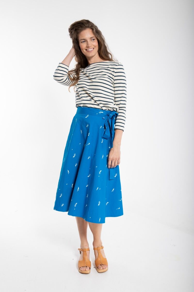 ORGANIC - Carribean Tee Chalk/dusty navy