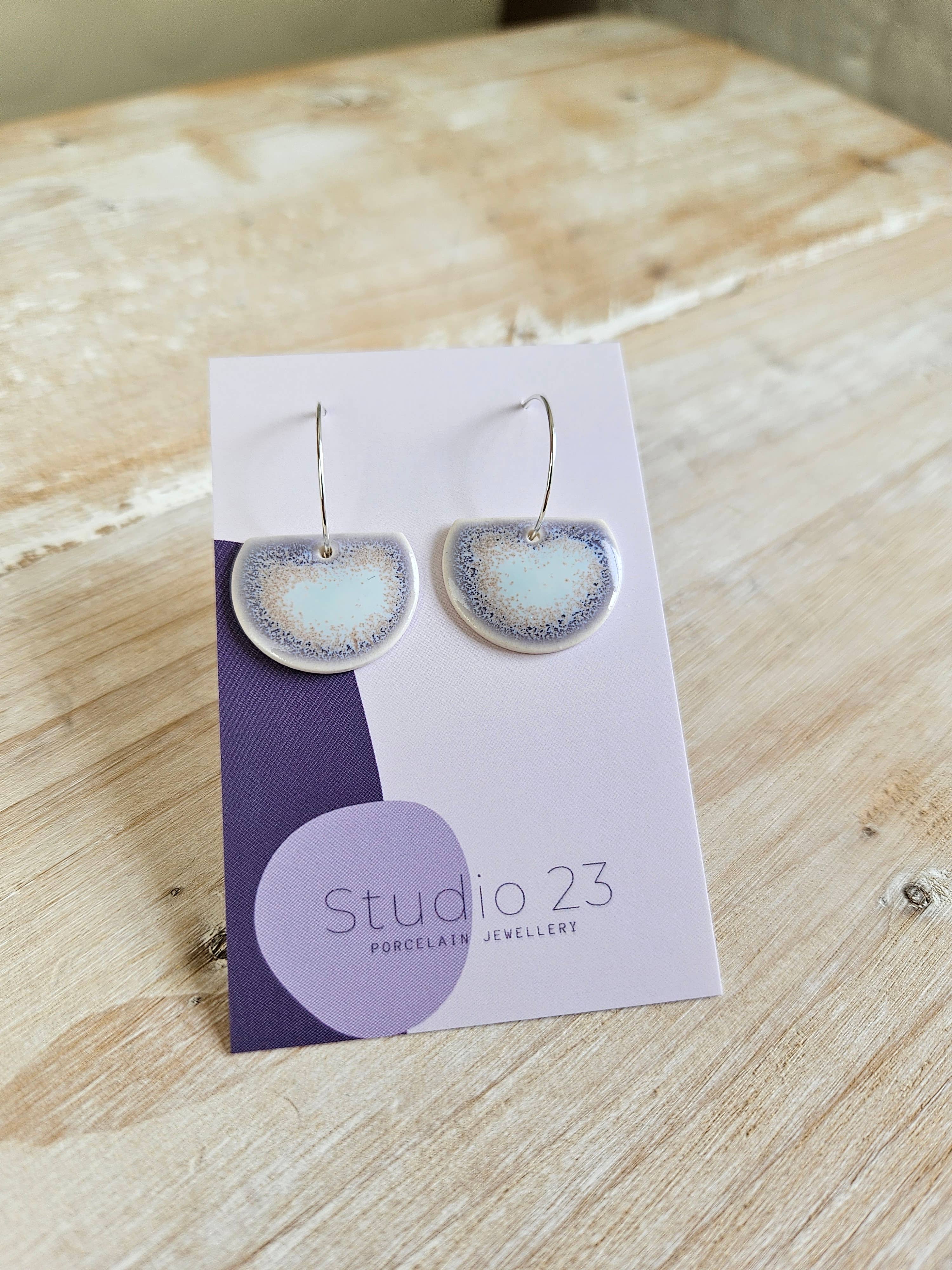 Studio 23 Semi-Circle Drop Earring Pair Blush Pink
