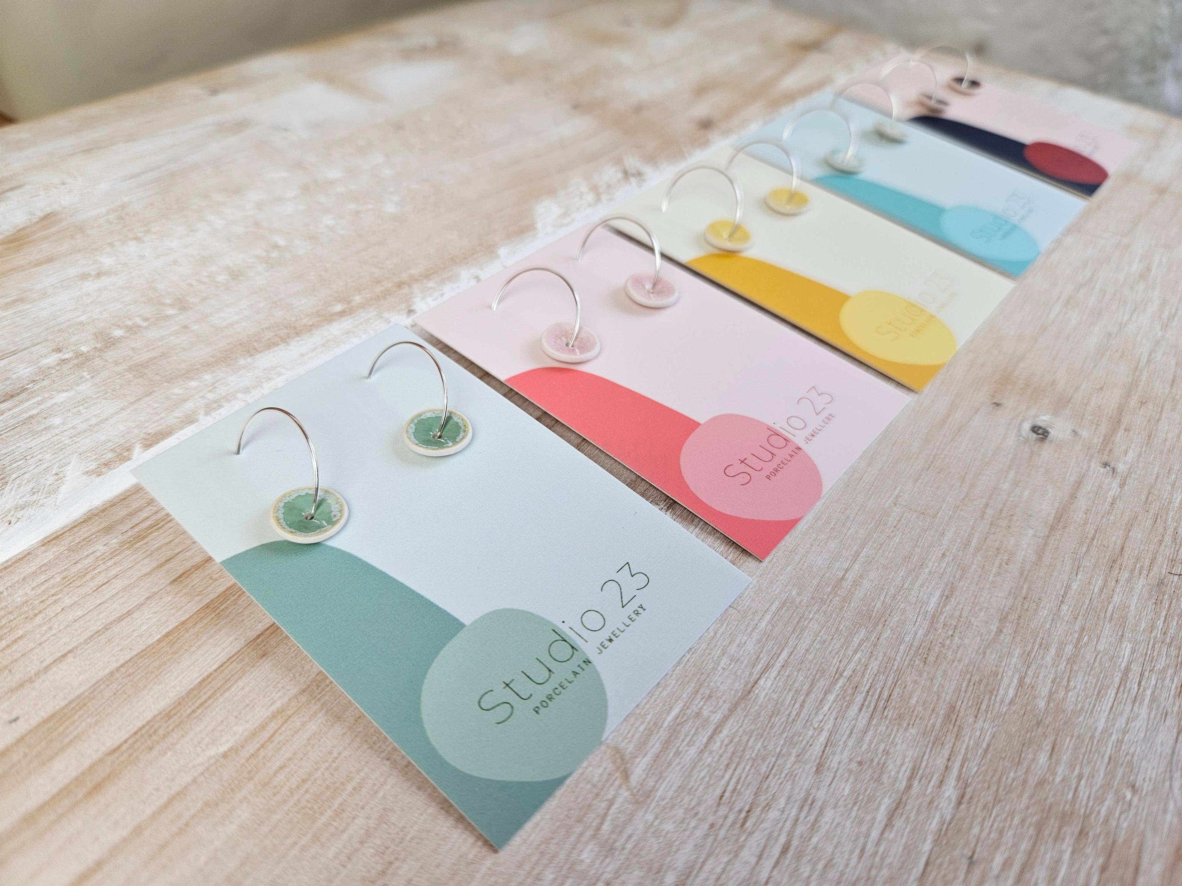 Studio 23 Curved Drop Earring Pair Lemon