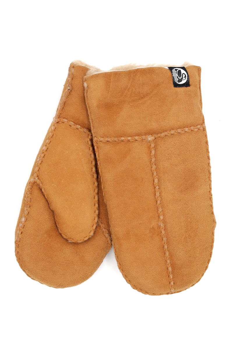 No Waste Sheepskin Kids Gloves Chestnut