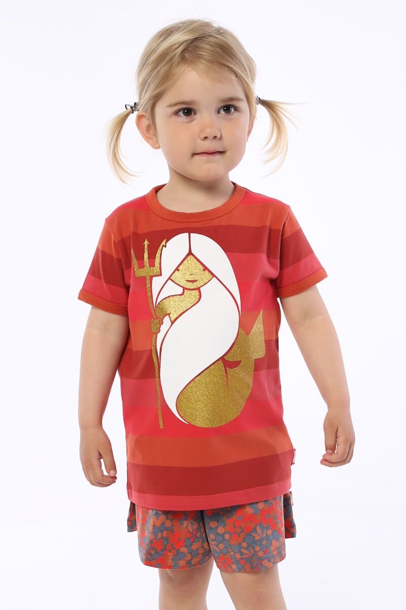 T-shirt til børn med havfrue