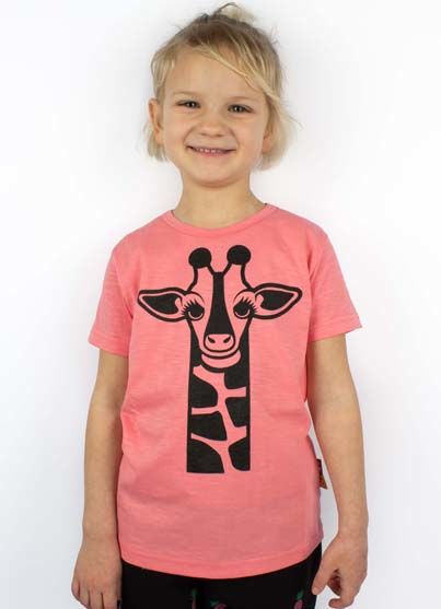 T-shirt til børn med giraf