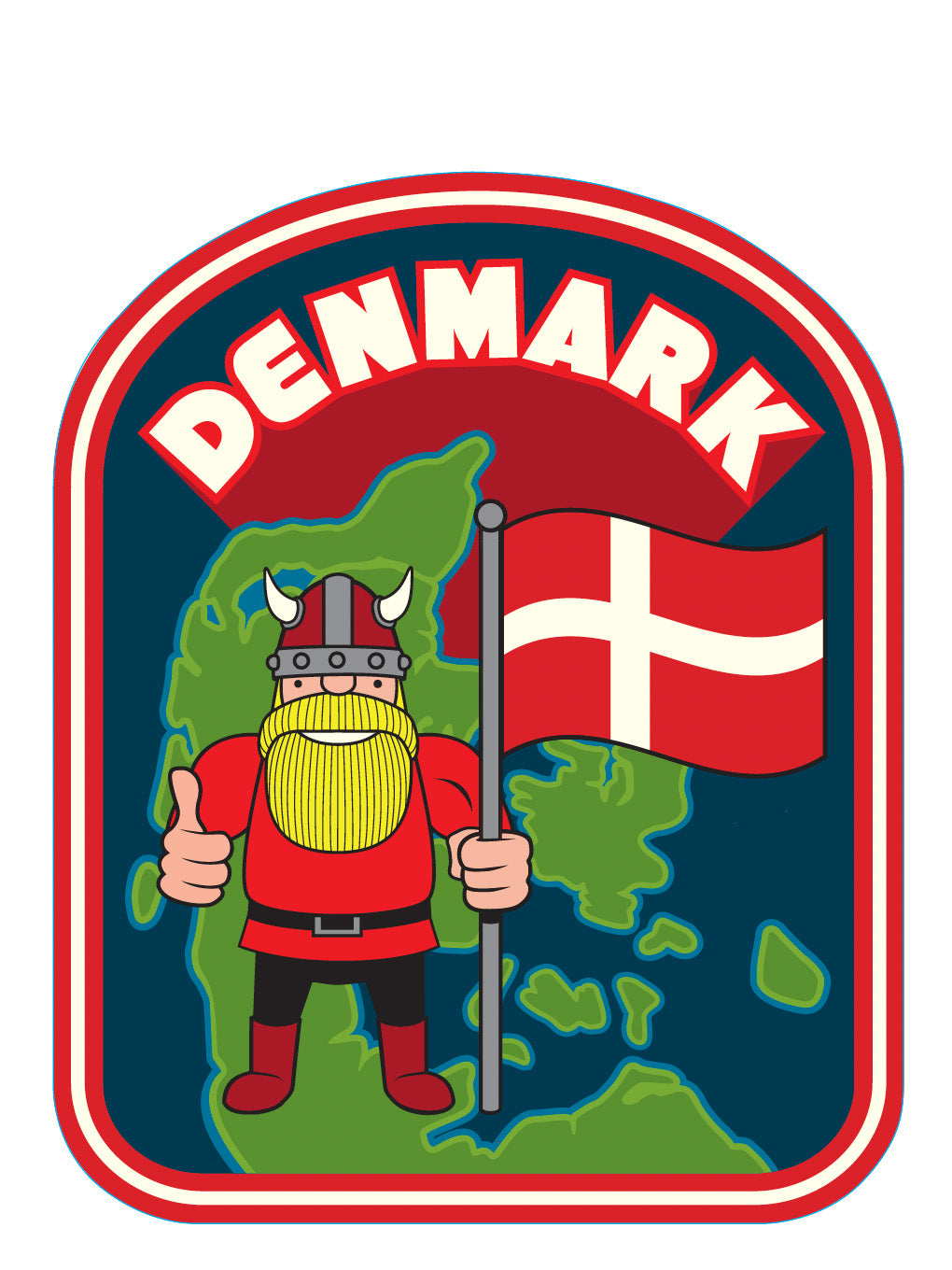 Cut-Out Postcard DENMARK