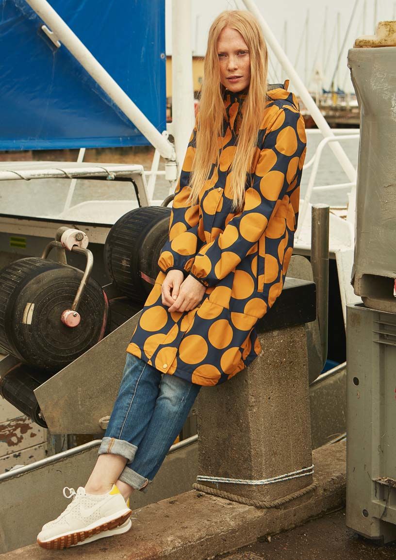 Danedith Rainjacket Navy/Amber MEGADOT