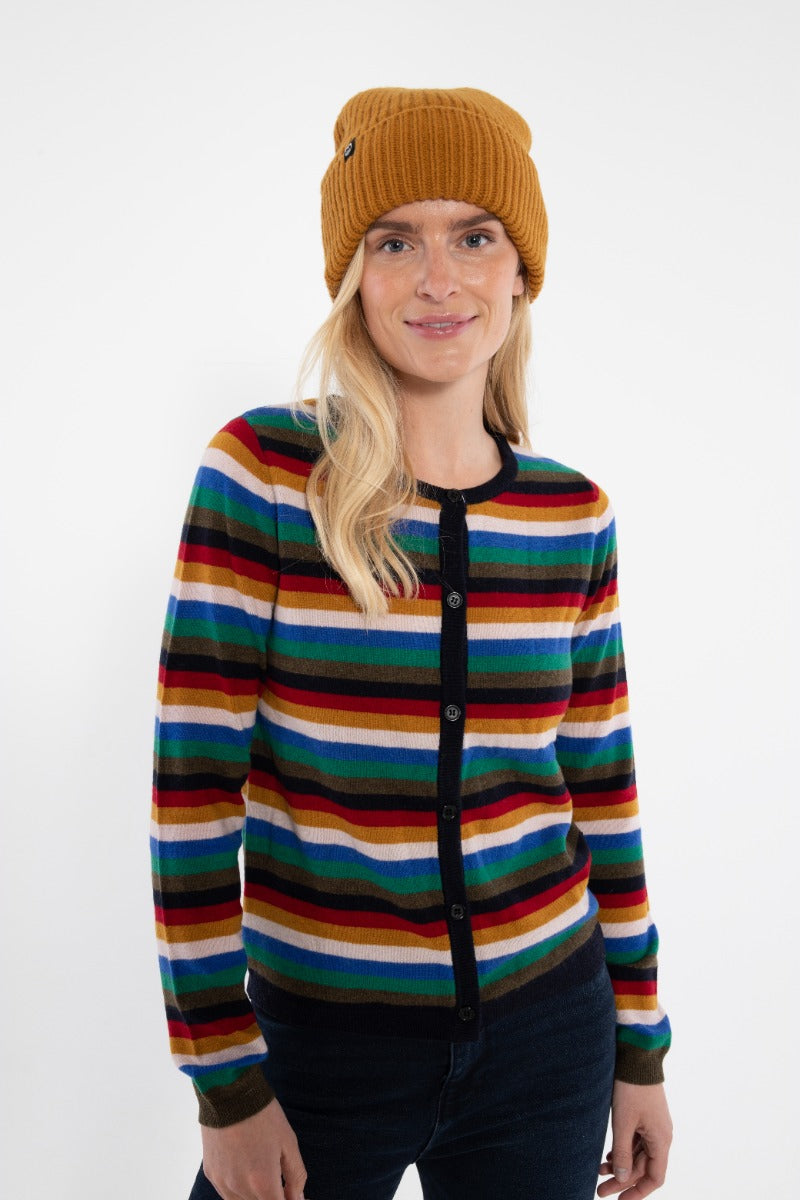 ESS - Forget me not Merino Cardigan Royal Stripe