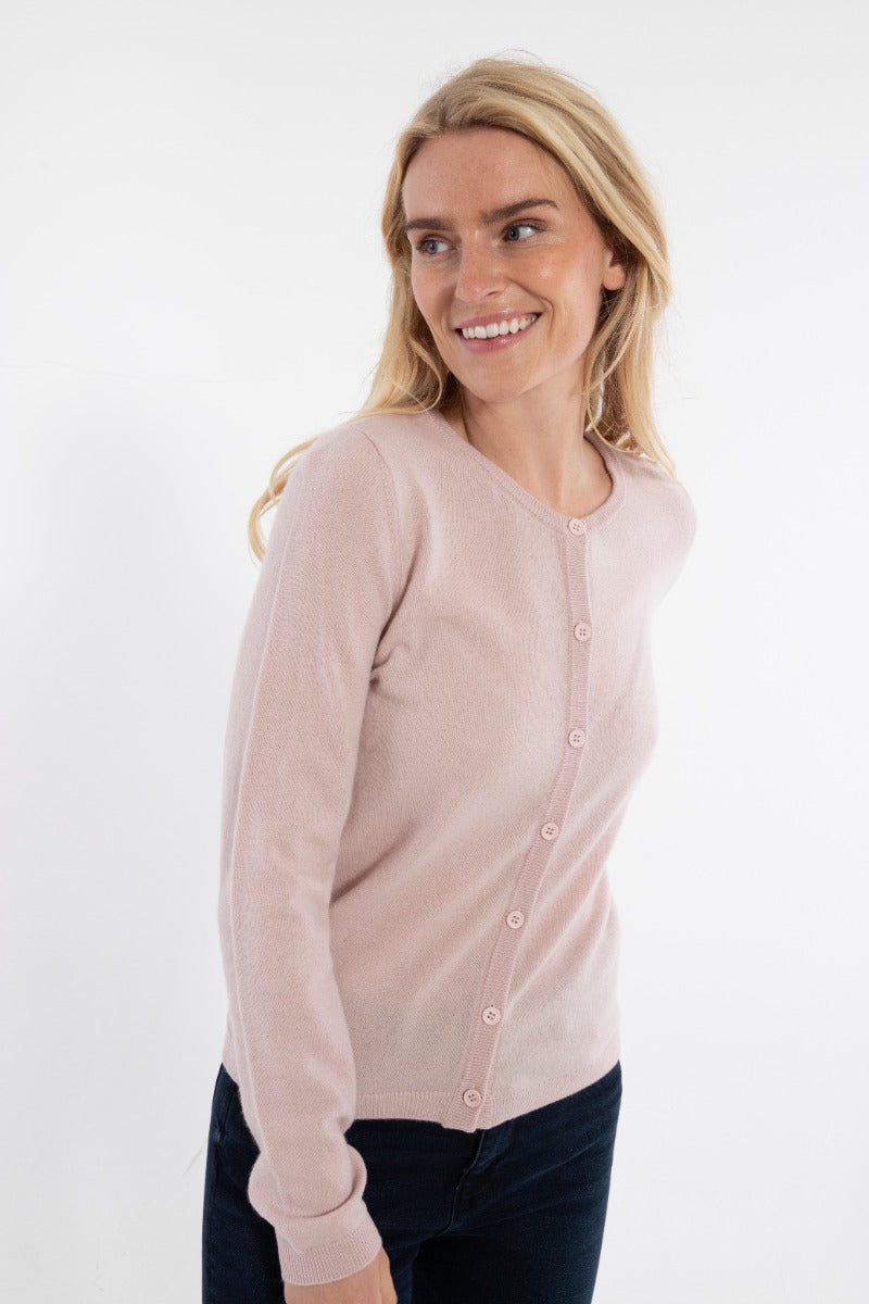 ESS - Forget me not Merino Cardigan Powder Pink