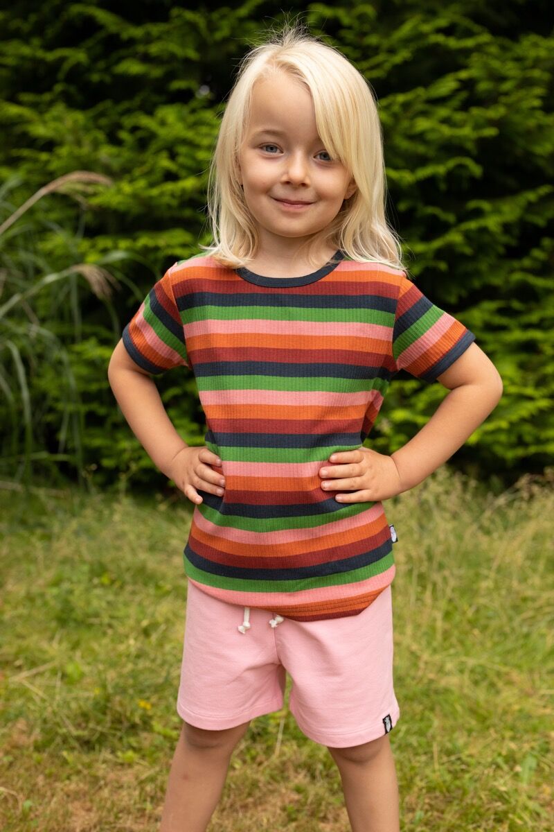 T-shirt til børn med striber