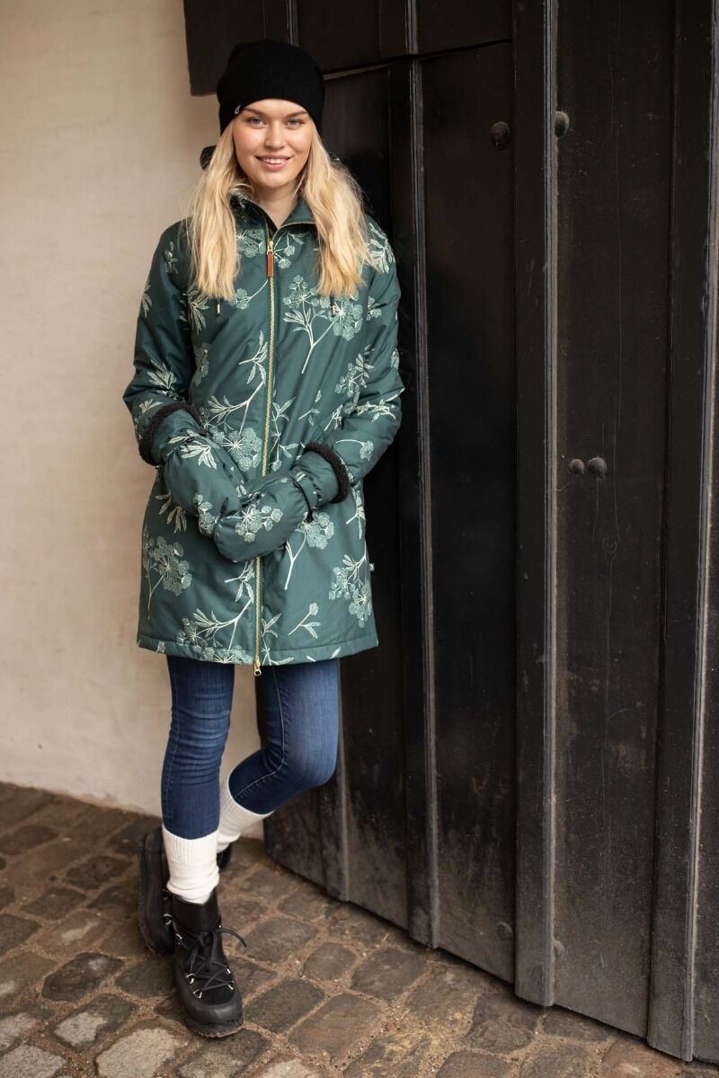 Gurli Winter Parka Black green/Light beige HEMLOCK