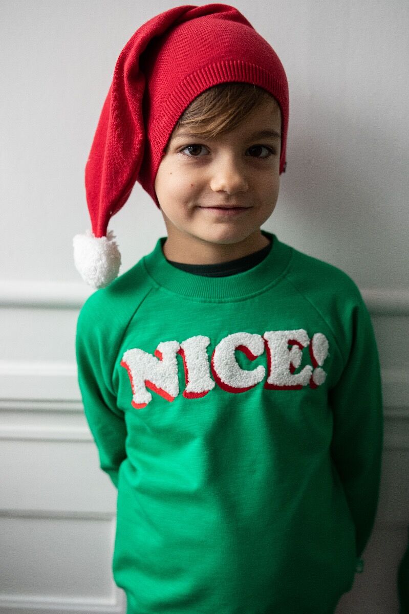 Sweater til børn med nice tekst