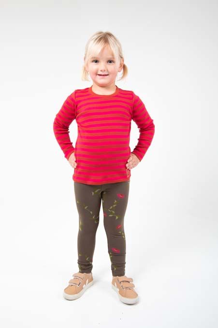 Coco LS Rust Red/Love Pink