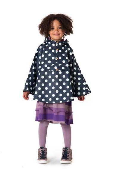 Regn poncho til børn med prikker