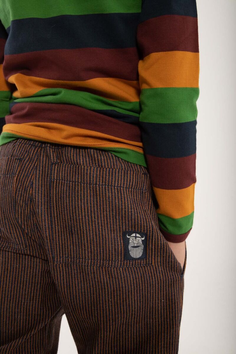 Danefrede Denim Pants Milk Boy Stripe Dk Navy/Occer