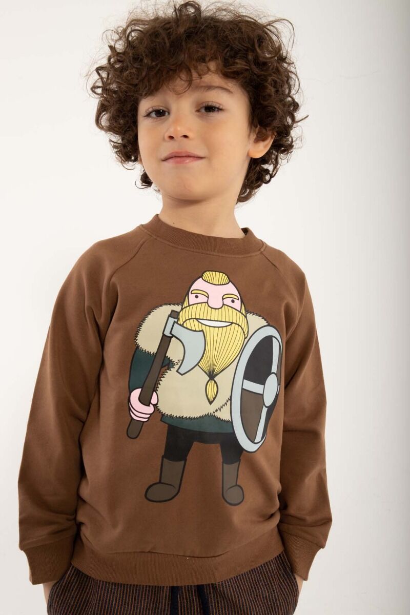 Sweater til børn med viking