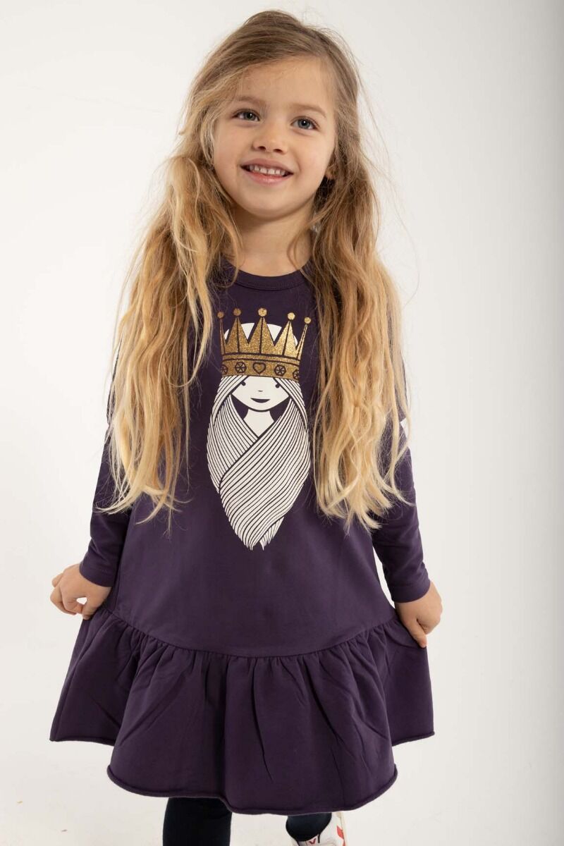 Daneshibuya Dress Black Mauve PRINSESSE