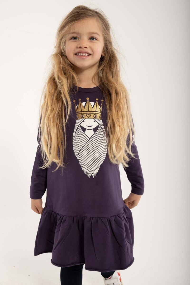 Daneshibuya Dress Black Mauve PRINSESSE