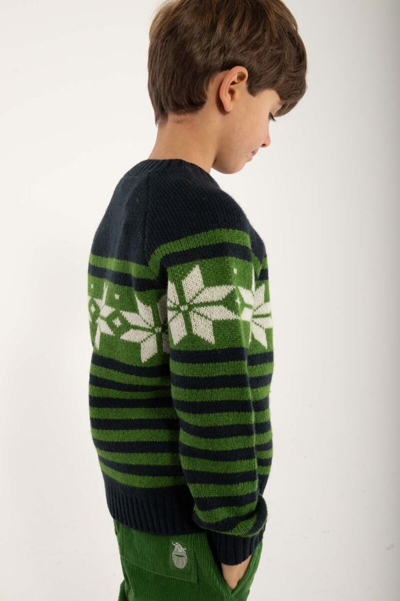 Daneslalom Sweater Dk Navy/Fall Jungle/Chalk