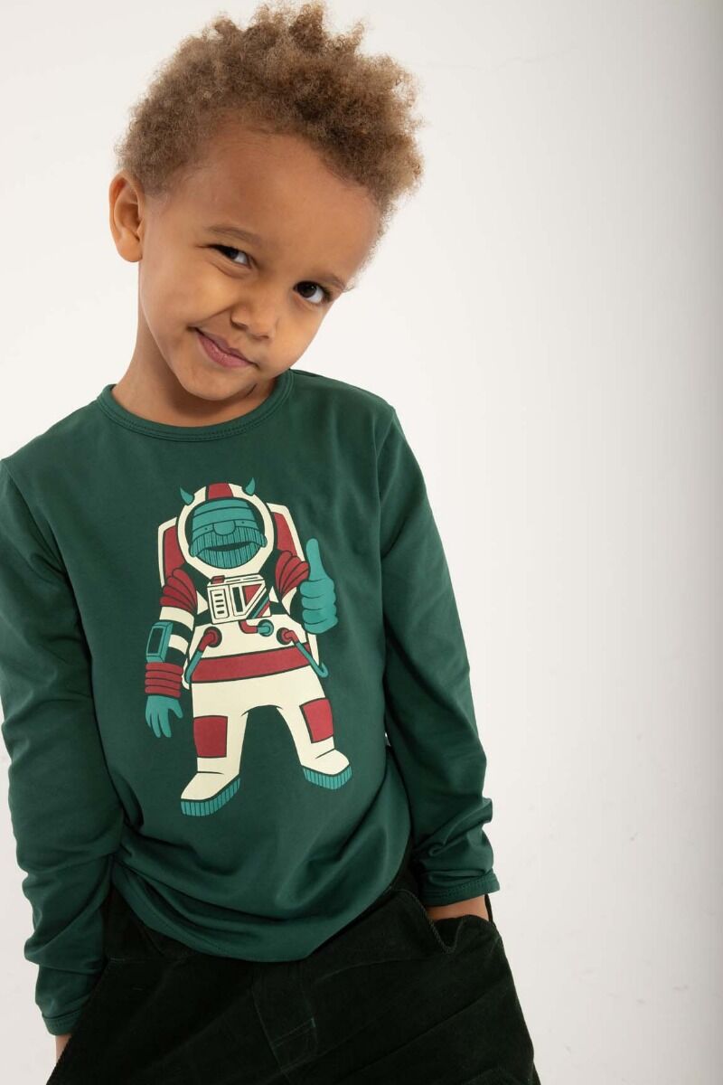 Børne bluse med viking astronaut