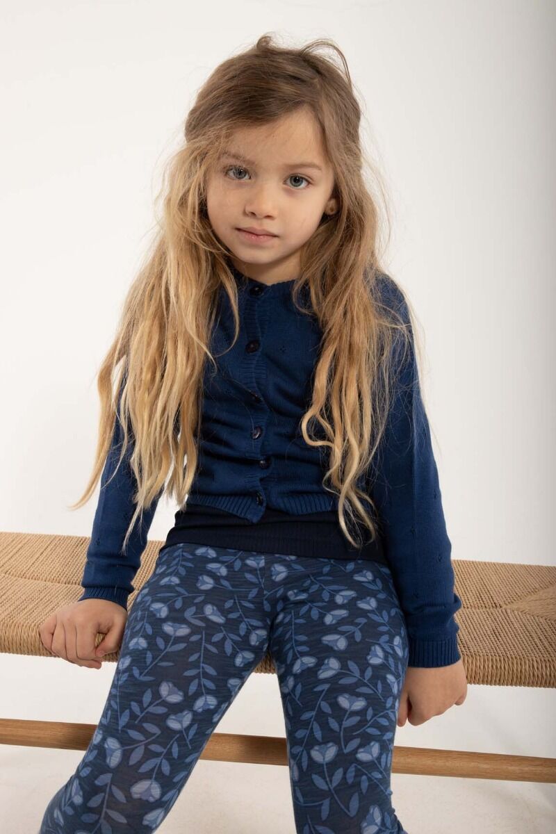 ORGANIC - Danekanel leggings Marine/Cold Blue FLEURIE