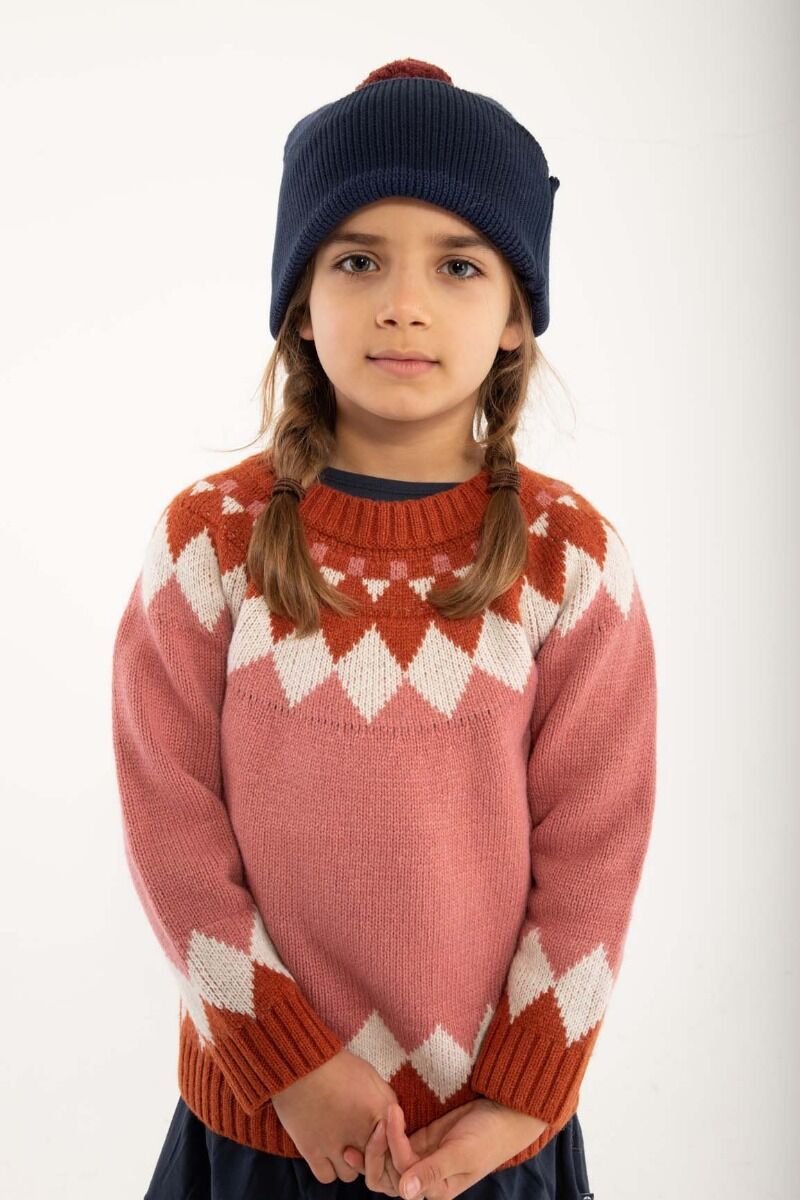 Danemoon Beanie Navy/Marine/Red wine