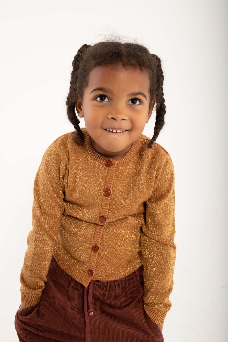 Danemerle Cardigan Occer w. Gold Glitter