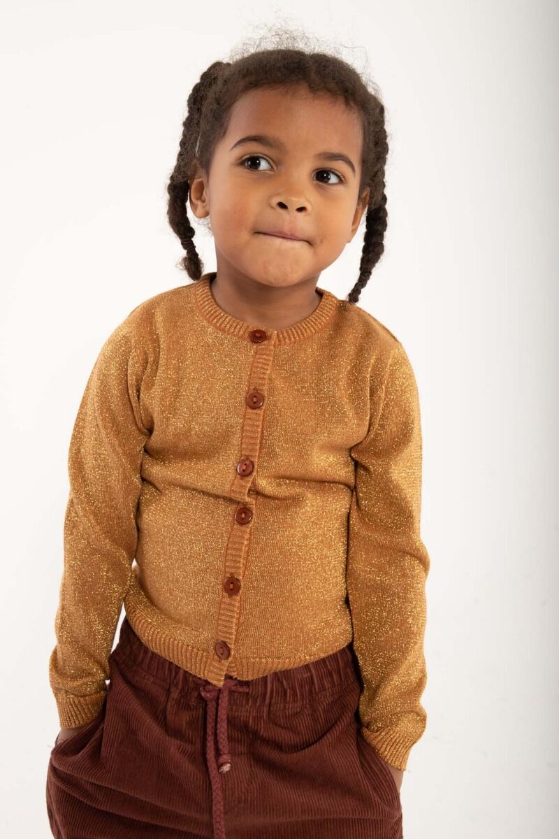 Danemerle Cardigan Occer w. Gold Glitter