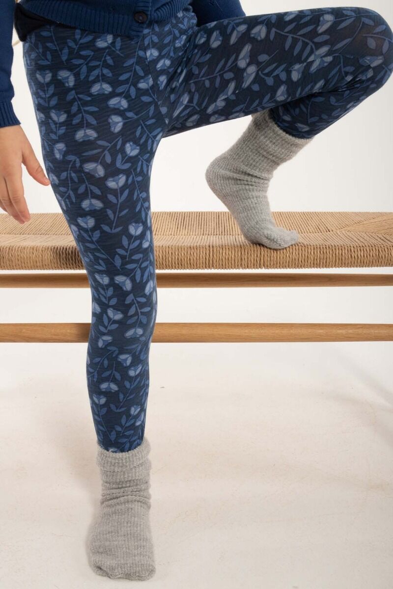 ORGANIC - Danekanel leggings Marine/Cold Blue FLEURIE