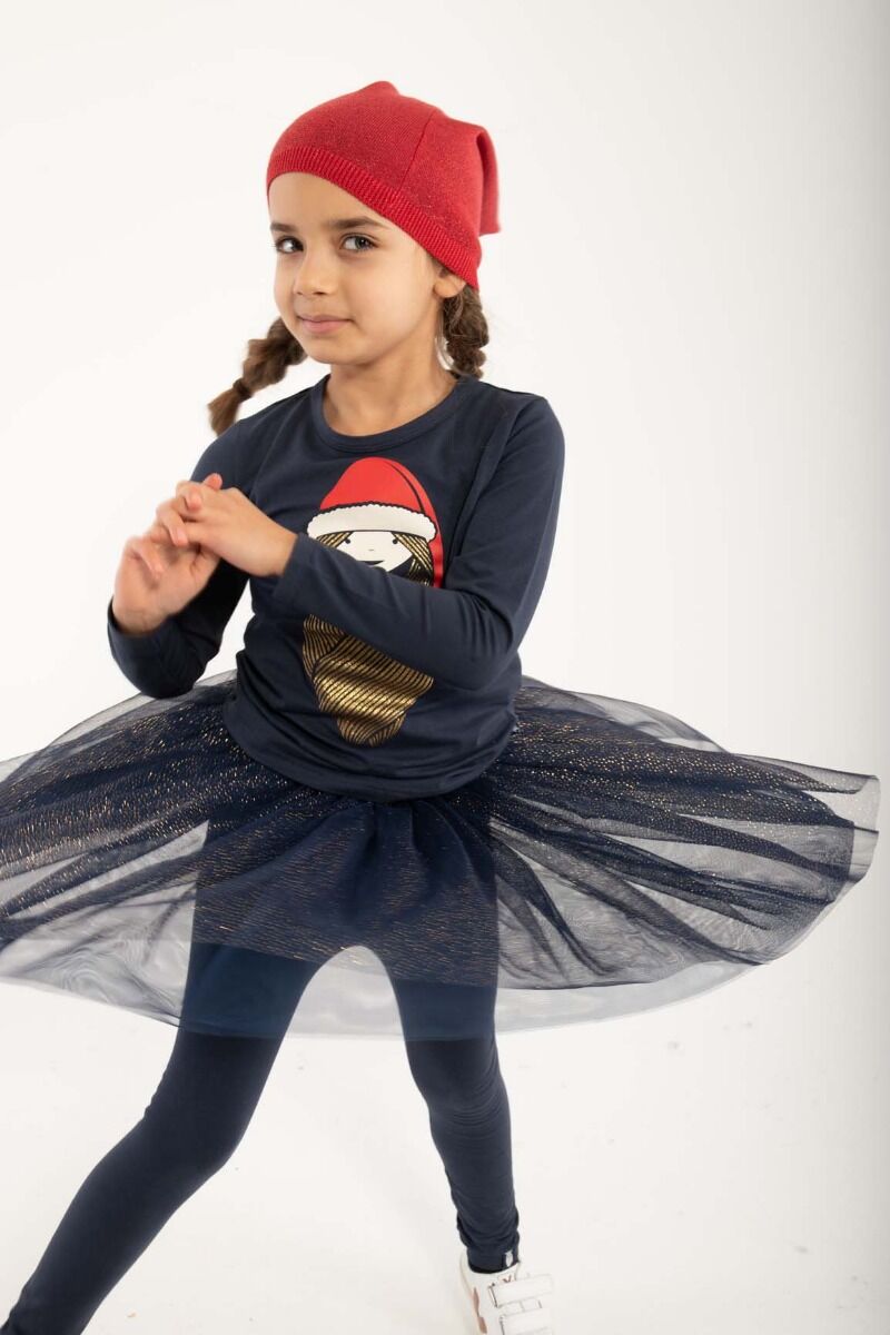 Danesparkle Skirt Navy Glitter