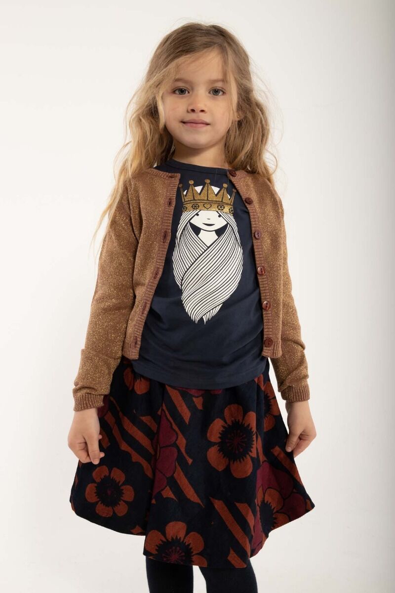 Danemerle Cardigan Beige Rose w. Gold Glitter