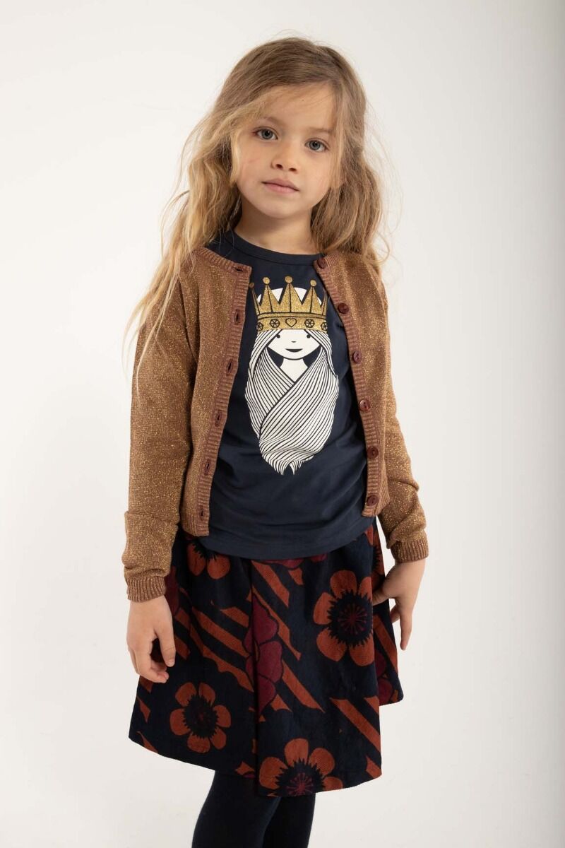 Danemerle Cardigan Beige Rose w. Gold Glitter