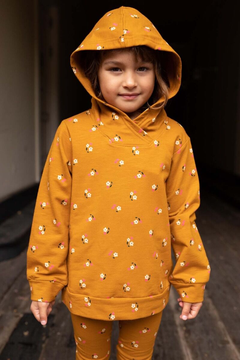 ORGANIC - Danebirch Hoodie Mustard MINIFLOWER