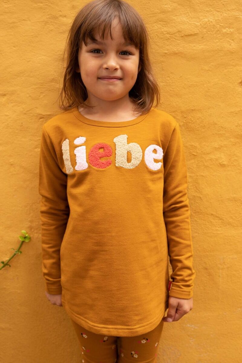 Bluse til børn med liebe tekst