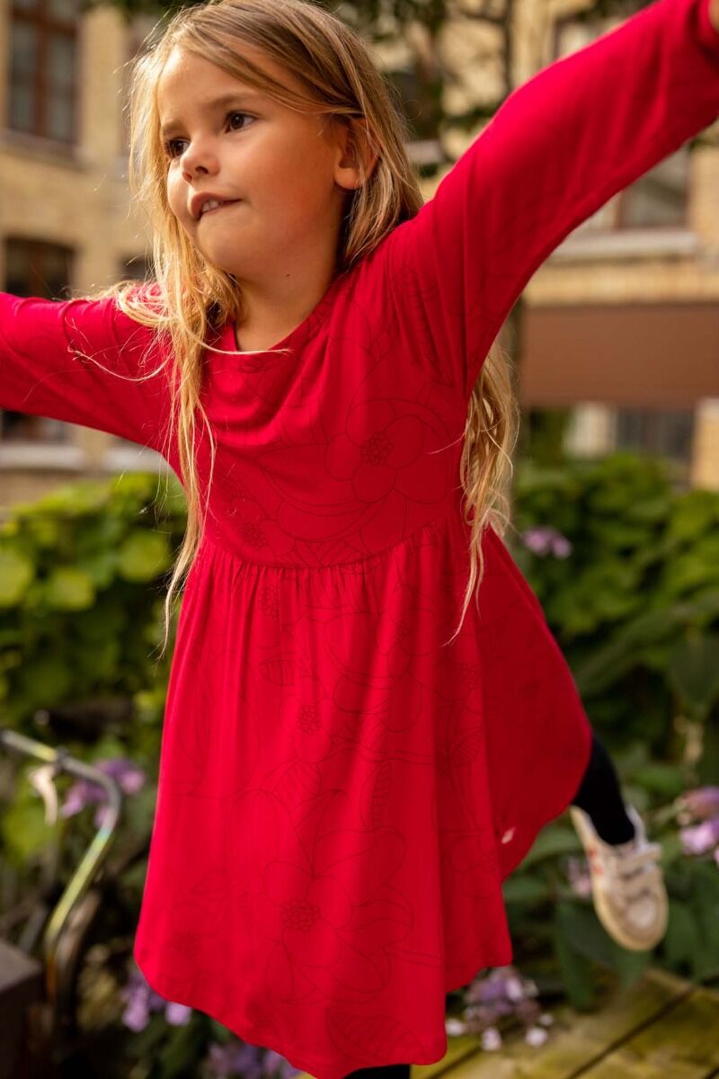 Danepopsicle Viscose Dress Dark Fuchsia BLOOM BOOM