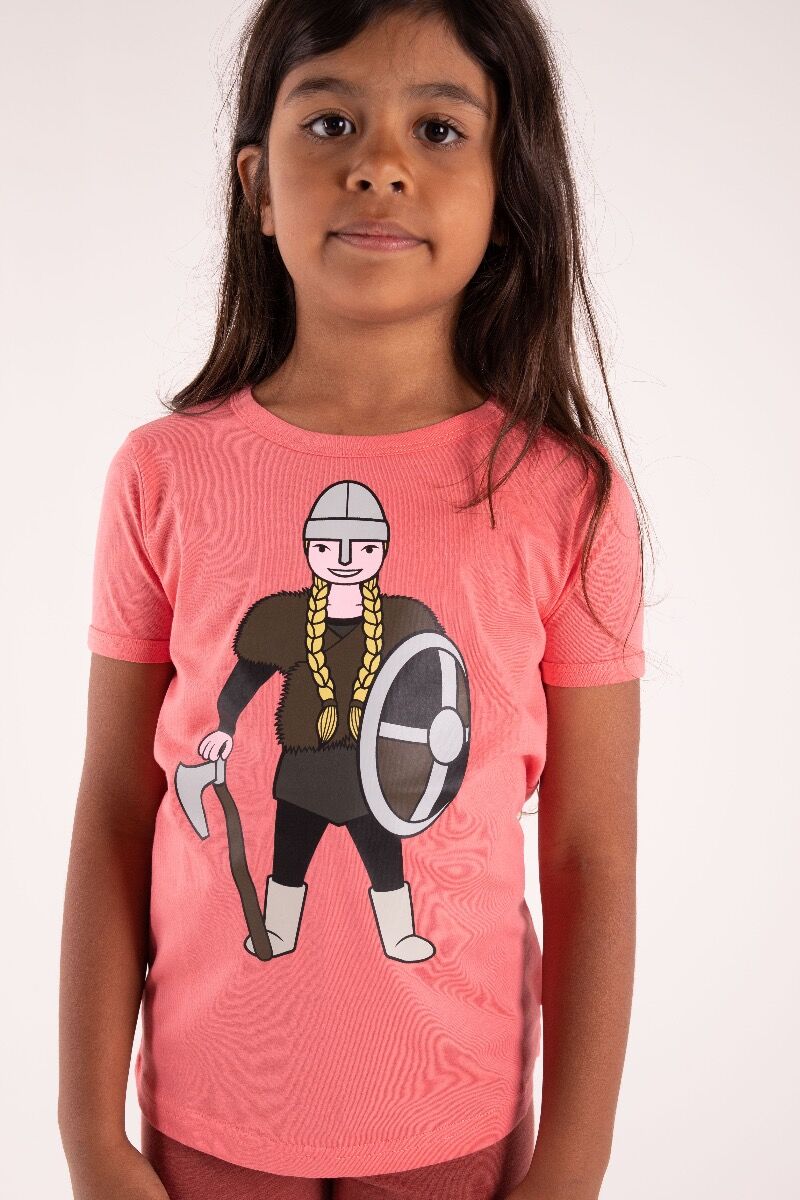 T-shirt til børn med viking kriger