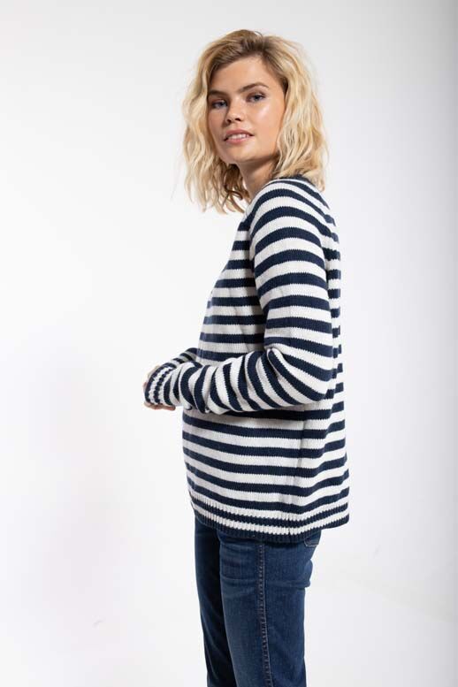 Danehytte Wool Sweater Navy/Offwhite