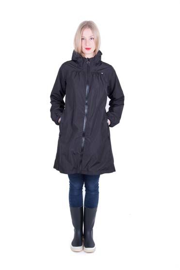 Danehelen Rainjacket Black (black zip)