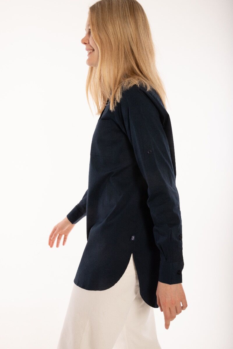 ESS - Joy Poplin Shirt Navy