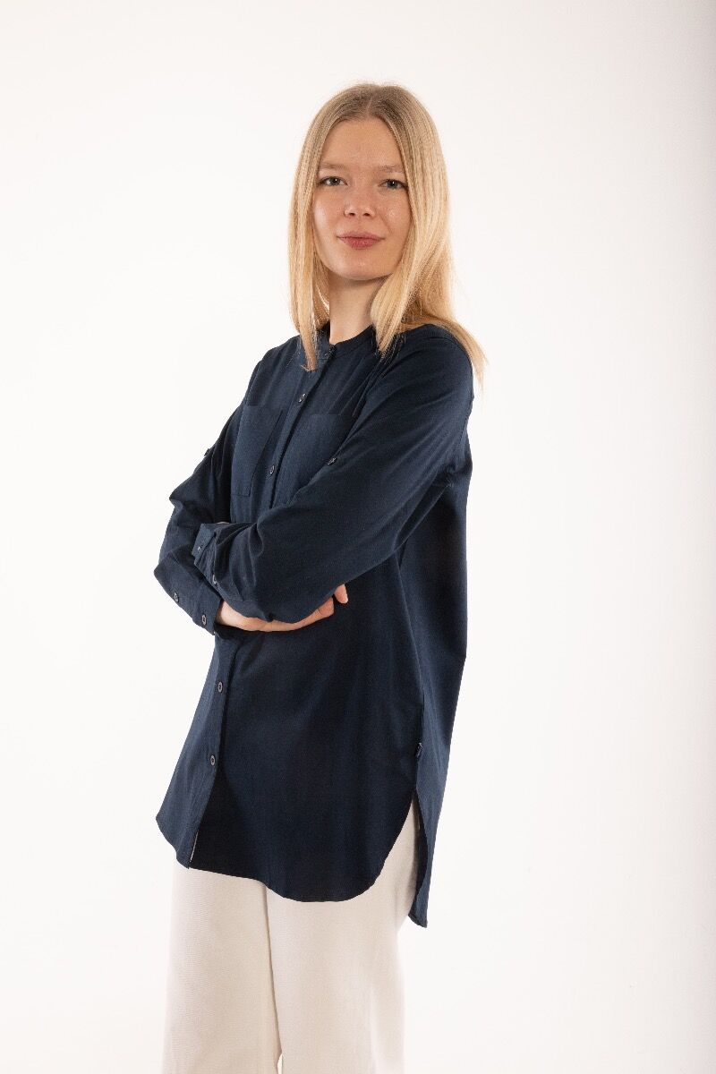 ESS - Joy Poplin Shirt Navy