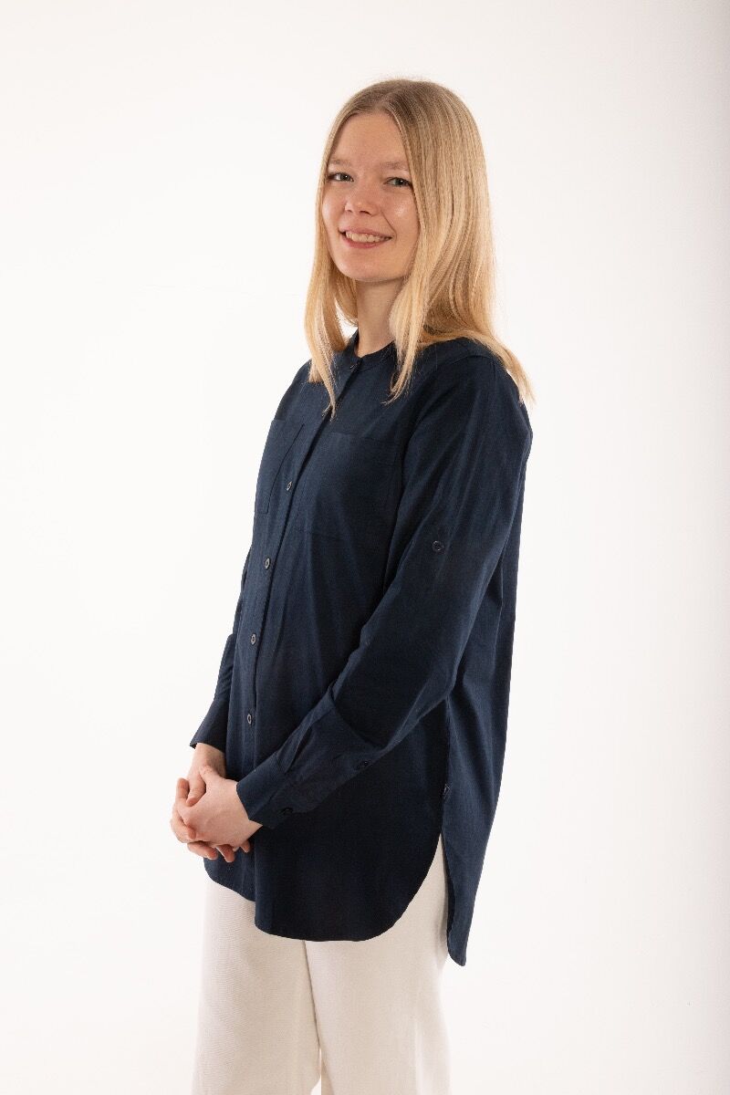 ESS - Joy Poplin Shirt Navy